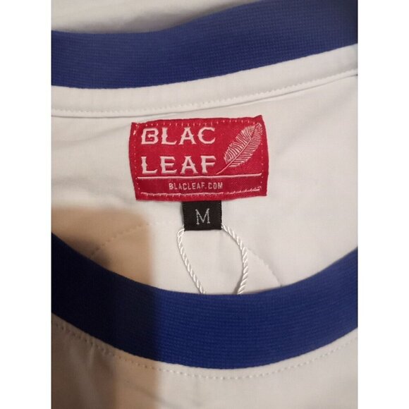 NWT Black Leaf Men's Casual T-Shirt MEDIUM M Brand New White Blue Short Sleeve - Picture 8 of 11